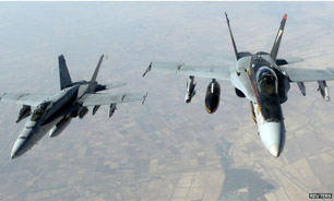 هواپیماهای ائتلاف برای دومین بار جنوب کوبانی را بمباران کردند