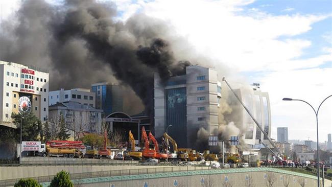 آتش‌سوزی در یک هتل در استانبول+ عکس