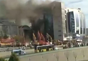 آتش‌سوزی در هتل مال‌تپه در استانبول + فیلم