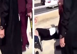 ضرب و شتم دختر عربستانی توسط نیروهای آل سعود + فیلم