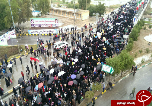 هوای بارانی خوزستان  و حضور چشم گیر مردم در فجر 94 + تصاویر