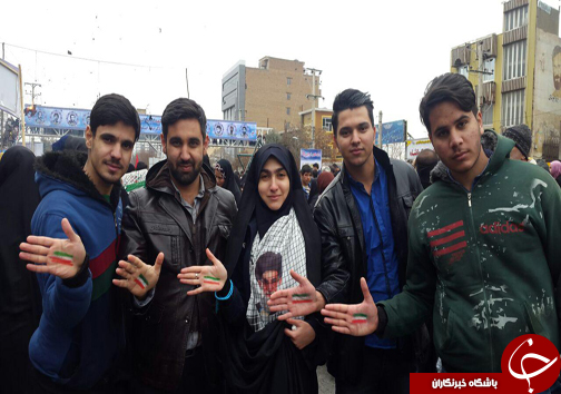 حضور مردم غیور استان کرمانشاه در هوای برفی 22 بهمن + تصاویر