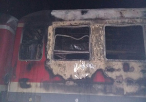 لحظه آتش‌ سوزی قطار مسافربری گرگان به تهران + فیلم و تصاویر