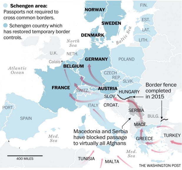 اروپا درها را به روی پناهجویان می‌بندد+ نمودار