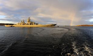 رزمایش نیروی دریایی روسیه در آب‌های شمال