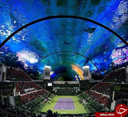 طراحی عجیب ترین ورزشگاه تنیس جهان در زیر آب+عکس