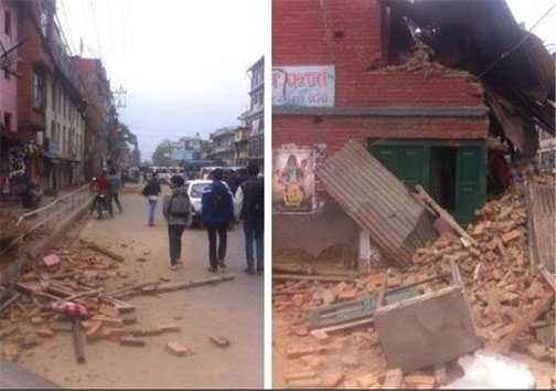زلزله 7.9 ریشتری نپال 150 قربانی گرفت (+عکس)