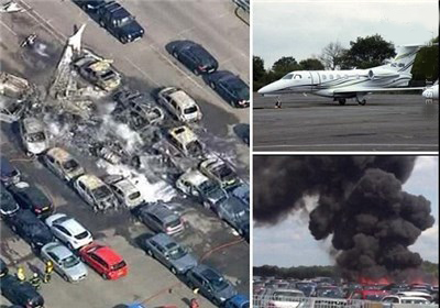 سقوط هواپیمای خانواده بن‌لادن در انگلیس+عکس