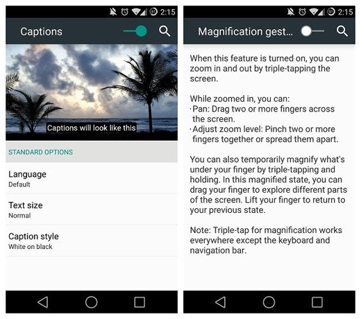 تنظیمات Android accessibility برای استفاده بهتر از اندروید