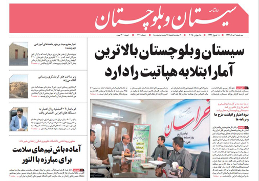 تصاویر صفحه نخست روزنامه‌ استان‌ها 6 مرداد ماه