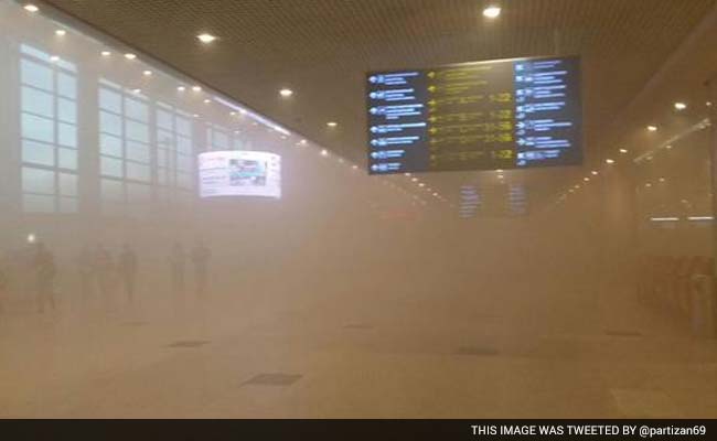 آتش سوزی در فرودگاه بين المللی مسکو
