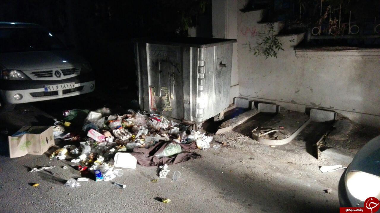 زباله های بالای شهر تهران در یک کوچه تلمبار شد + تصاویر
