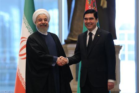 استقبال رسمی روحانی از رییس جمهوری ترکمنستان