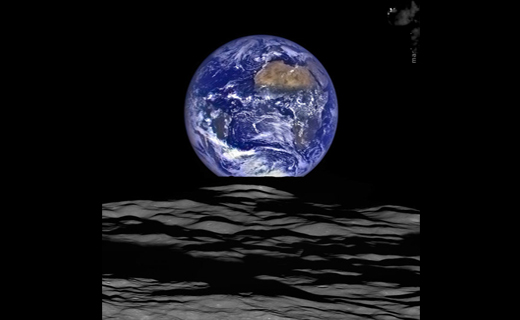 عکس/ زمین را از روی ماه ببینید