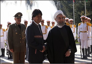 استقبال رسمی روحانی از رئیس‌جمهور بولیوی