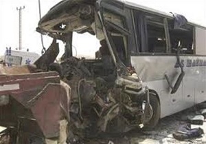 اتوبوس حامل زائران حسینی(ع) در استان میسان عراق دچار سانحه شد