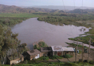 طغیان رودخانه سیمره به علت بارندگی فراوان + تصاویر