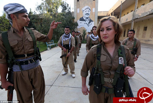زنان پیشمرگه در میدان جنگ با داعش، نوروز را جشن گرفتند+تصاویر