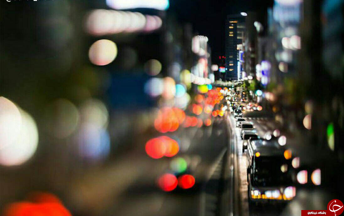زیباترین انعکاس نور درشب های توکیو+تصاویر