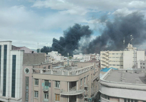شعله های آتش در خیابان ملت! + فیلم