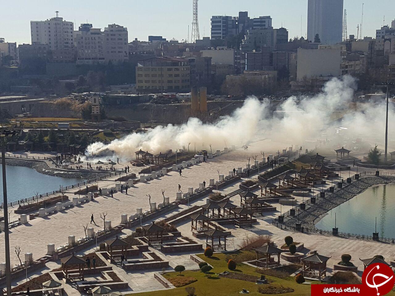 آتش سوزی گسترده در بوستان نوروز پایتخت! + تصاویر