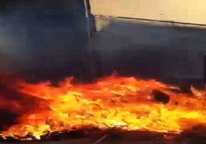 سوختن دپوی زباله در آتش! + فیلم