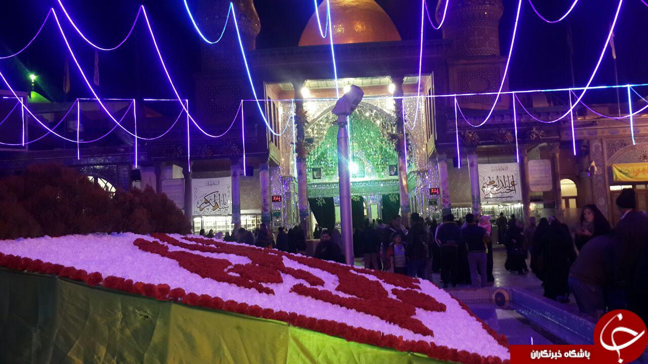 تزئین و گل آرایی حرم حضرت عبدالعظیم حسنی (ع) + فیلم و تصاویر