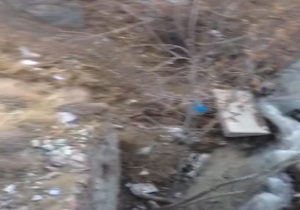 انباشت زباله در حریم رودخانه + فیلم