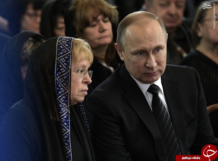 عکس/ حضور پوتین در مراسم وداع سفیر ترور شده روسیه