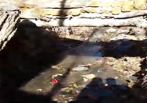 انباشت زباله در بستر رودخانه باباپیر+ فیلم