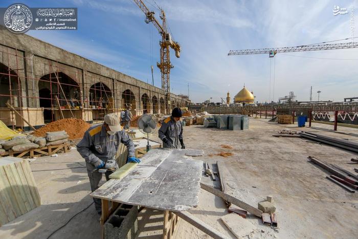 عکس/ جدیدترین تصاویر از پیشرفت ساخت صحن بزرگ حضرت زهرا(س)