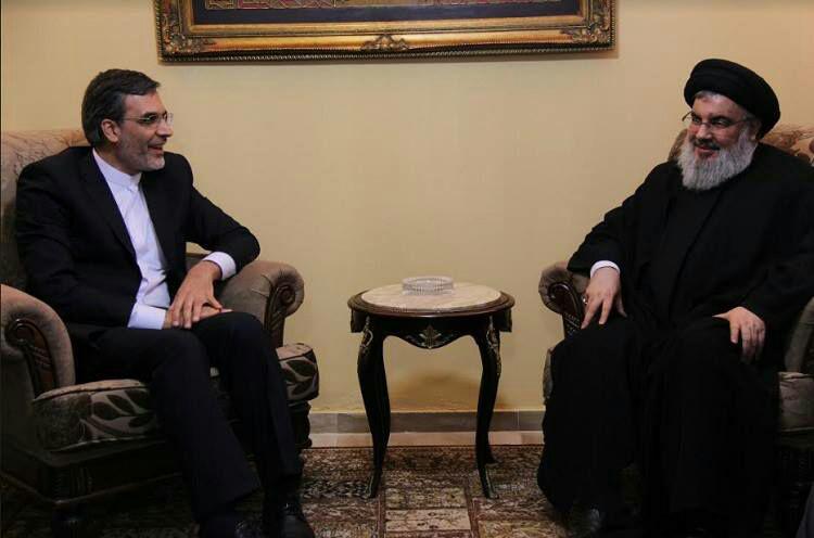 جابری انصاری با دبیرکل حزب الله لبنان دیدار کرد