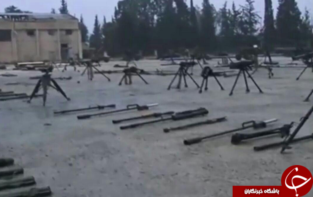 سلاح‌های به جا از تروریست‌ها مانده در حلب