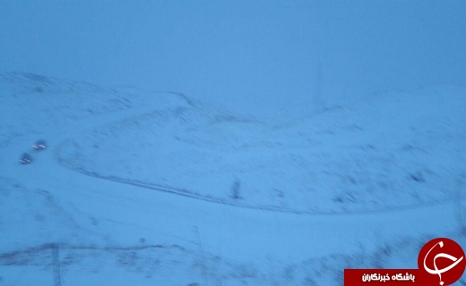 برف و کولاک در گردنه قسطین لار و بهرام آباد