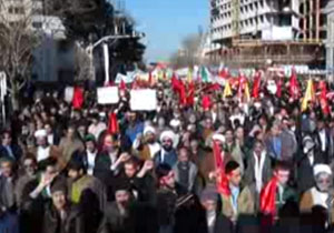 راهپیمایی مردم مشهد در سالروز حماسه 9 دی + فیلم