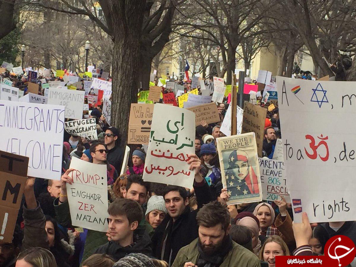 تظاهرات به سبک ایرانی در قلب آمریکا +عکس