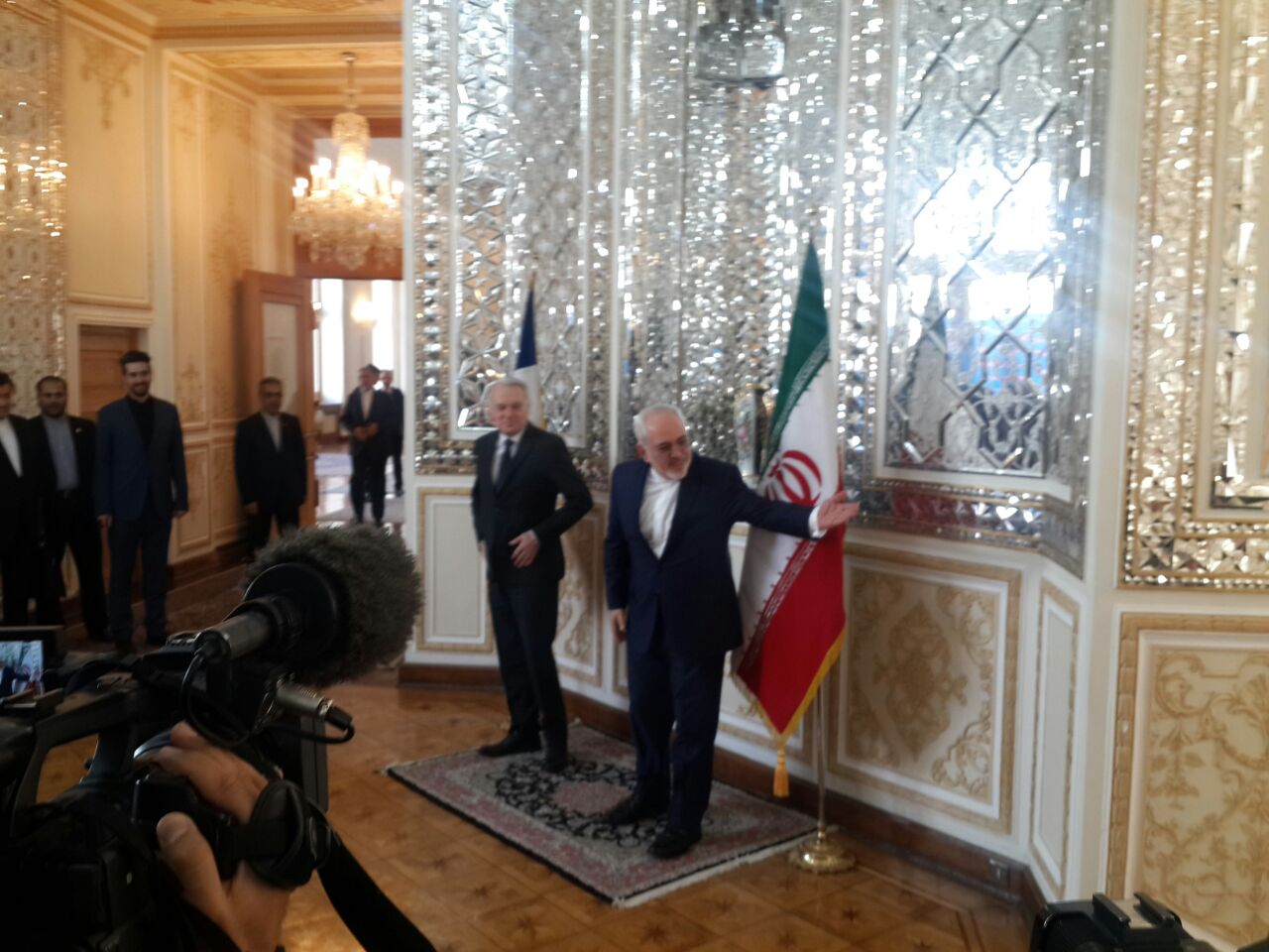 محمدجواد ظریف با همتای فرانسوی خود دیدار کرد