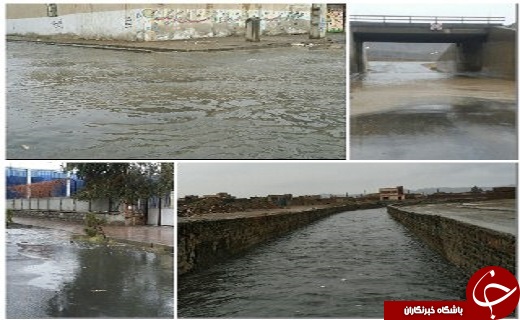 بارش باران باعث طغیان رودخانه ها شد +تصاویر