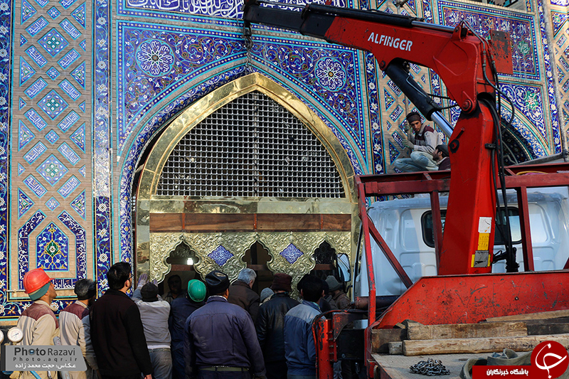 نصب پنجره فولاد مسجد جامع گوهرشاد + عکس