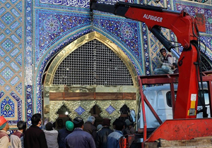 پنجره فولاد مسجد جامع گوهرشاد نصب شد