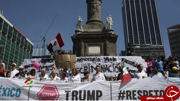تظاهرات سراسری مردم مکزیک علیه رئیس جمهور آمریکا + تصاویر