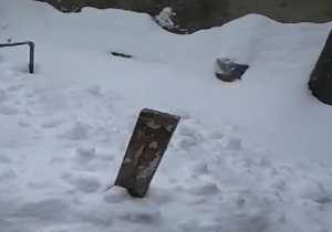 بارش نیم متری برف در مرند + فیلم
