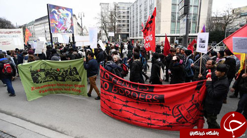 تظاهرات ضد ناتو در حاشیه برگزاری کنفرانس امنیتی مونیخ+ تصاویر