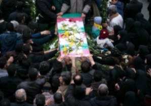تشییع و خاکسپاری پیکر شهید حاجی‌وند در یزد