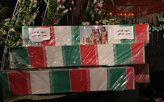 مراسم باشکوه وداع با شهدا در رفسنجان + تصویر