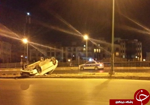 واژگونی خودرو در قزوین