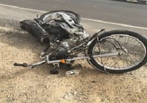 برخورد مرگبار موتورسیکلت با گاردریل