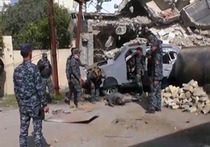تروریست داعشی قبل از انفجار به هلاکت رسید + فیلم