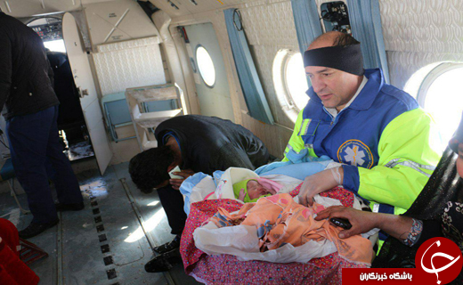 نجات جان مادر باردار توسط اورژانس هوایی زنجان+تصاویر