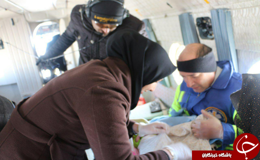 نجات جان مادر باردار توسط اورژانس هوایی زنجان+تصاویر